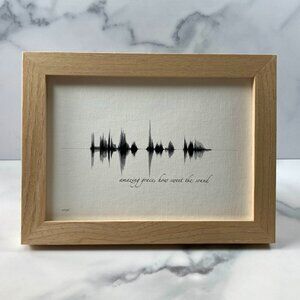 Amazing Grace, How Sweet The Sound Soundwave 5x7 Canvas Frame